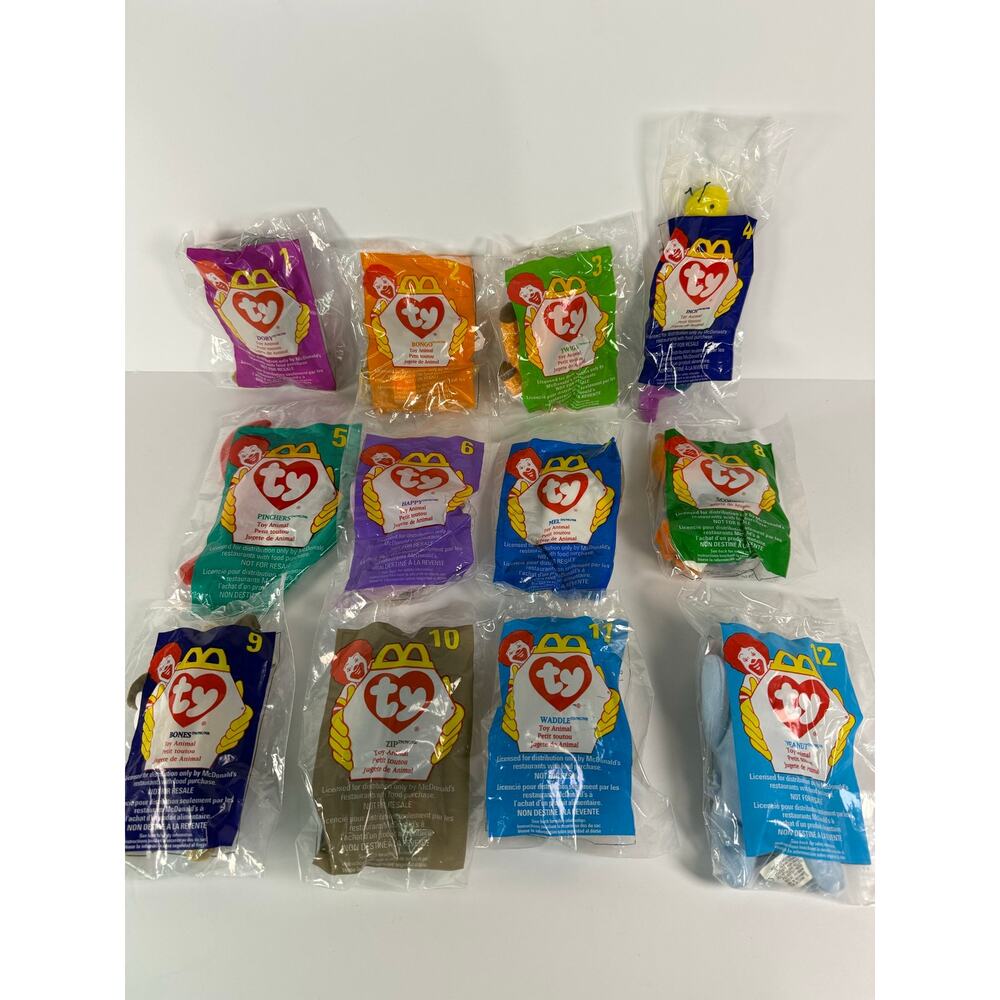 Vintage Complete 1988 McDonald’s TY beanie baby set